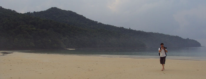 "long and unspoiled beaches early in the morning" 