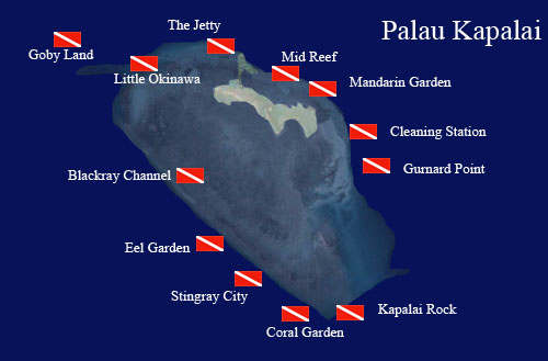 Divesite Map Palau Kapalai Malaysia