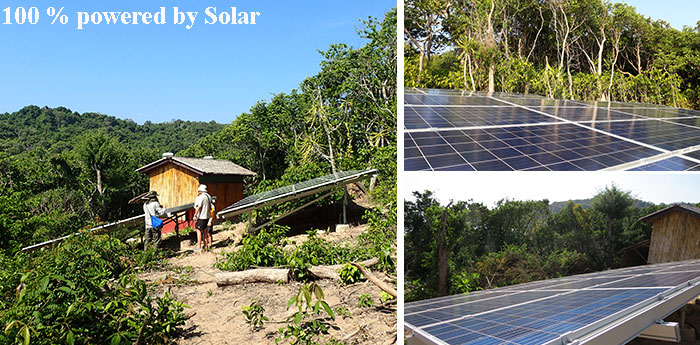 Solar panels on Nga Khin Nyo Gyee Island