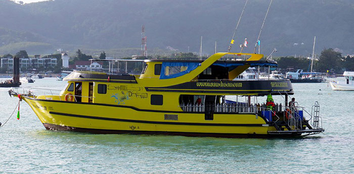 Once a week 3 dives at Phi Phi and 4 on Super Sunday onboard of MV Excalibur